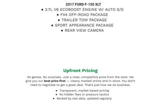 2017 Ford F-150 XLT 4WD SuperCab 6.5' Box