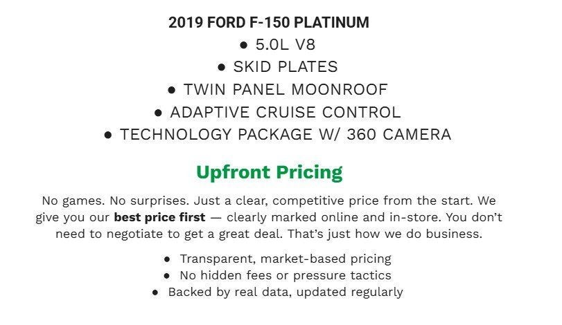 2019 Ford F-150 Platinum