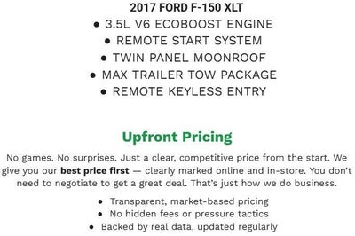 2017 Ford F-150 XLT 4WD SuperCrew 5.5' Box