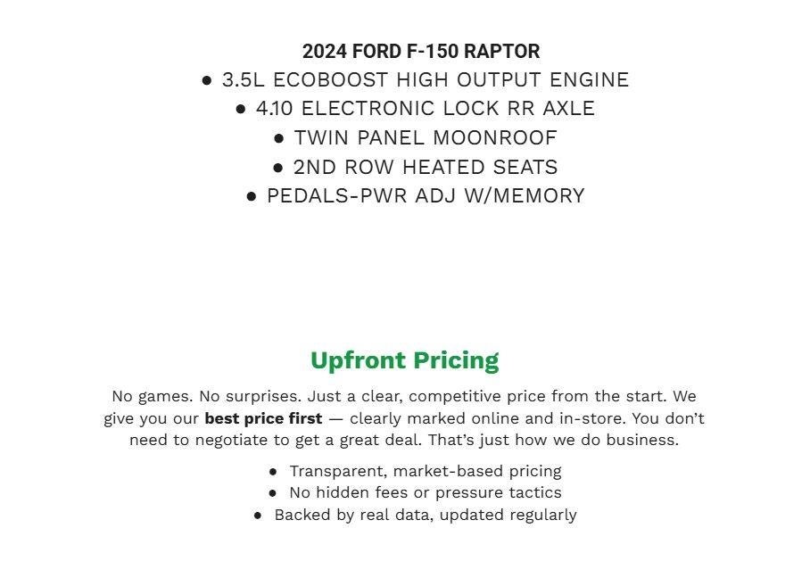 2024 Ford F-150 Raptor 4WD SuperCrew 5.5' Box