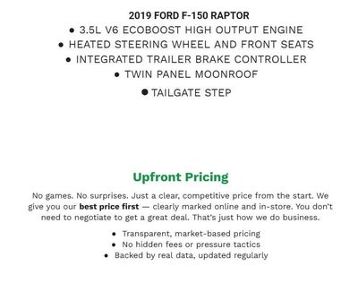 2019 Ford F-150 Raptor 4WD SuperCrew 5.5' Box