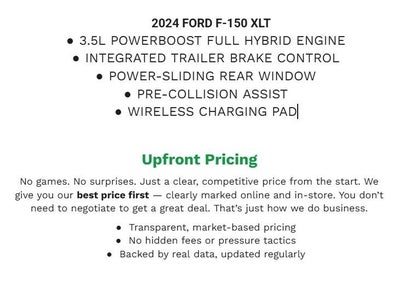 2024 Ford F-150 XLT 4WD SuperCrew 5.5' Box