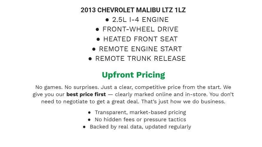 2013 Chevrolet Malibu LTZ 1LZ