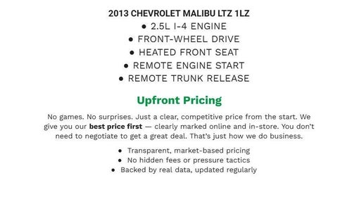 2013 Chevrolet Malibu LTZ 1LZ