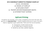 2014 Chevrolet Corvette Stingray 2dr Cpe w/2LT
