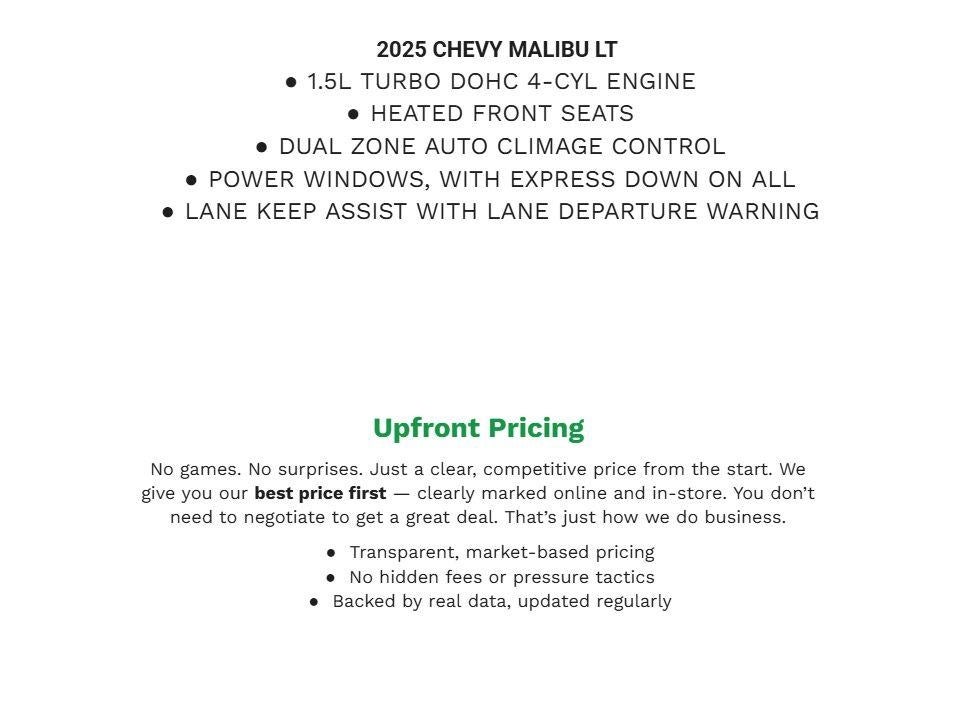 2025 Chevrolet Malibu 4dr Sdn 1LT