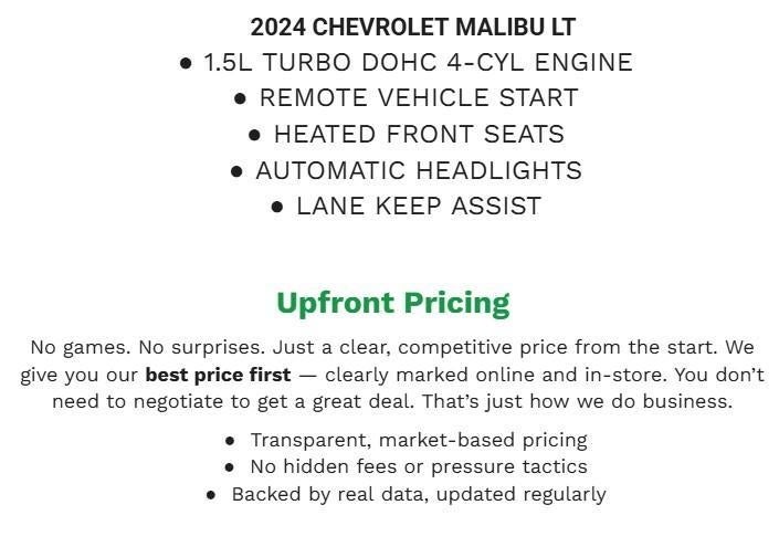 2024 Chevrolet Malibu 4dr Sdn 1LT