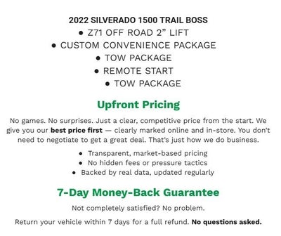 2022 Chevrolet Silverado 1500 LTD Custom Trail Boss