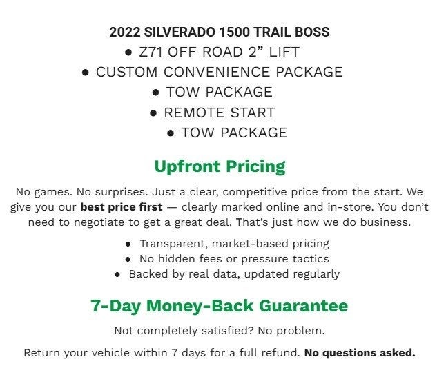 2022 Chevrolet Silverado 1500 LTD Custom Trail Boss