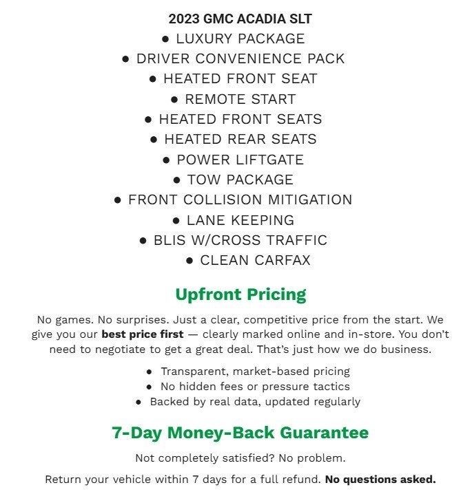 2023 GMC Acadia SLT