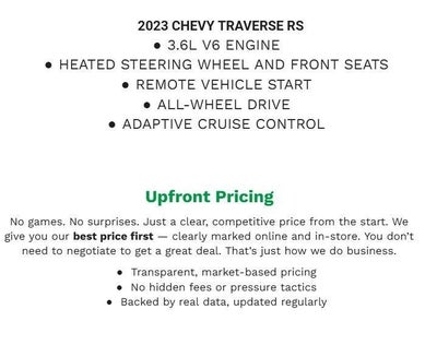 2023 Chevrolet Traverse AWD 4dr RS