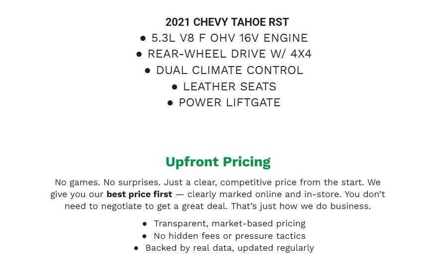 2021 Chevrolet Tahoe 4WD 4dr RST