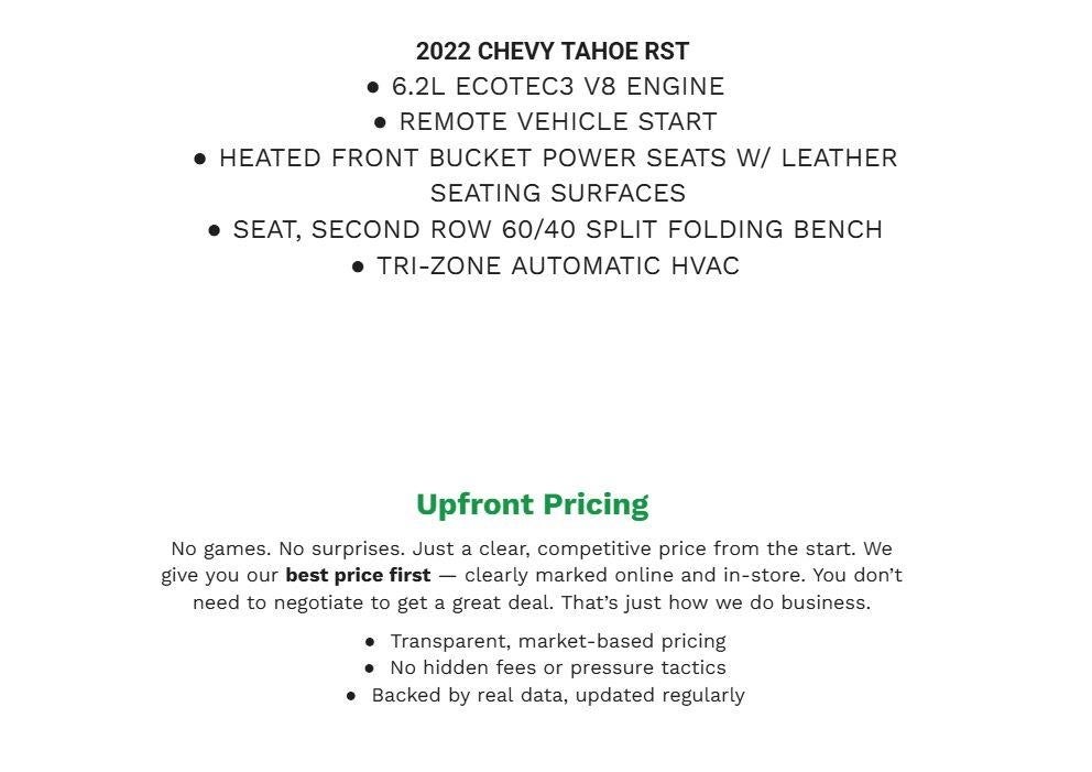 2022 Chevrolet Tahoe 4WD 4dr RST
