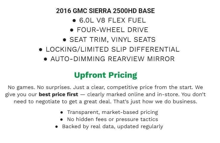 2016 GMC Sierra 2500HD Base