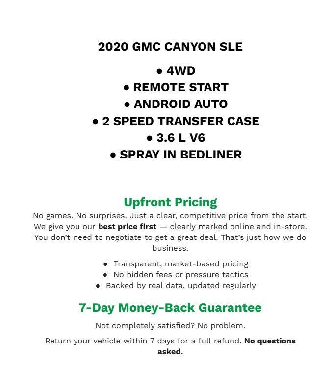 2020 GMC Canyon SLE1