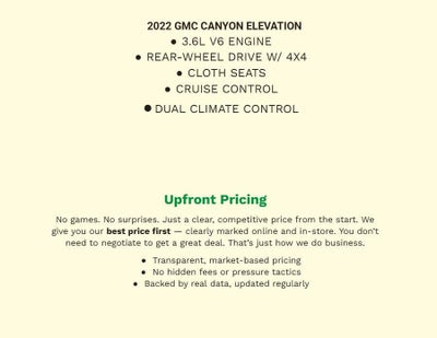 2022 GMC Canyon 4WD Crew Cab 128 Elevation