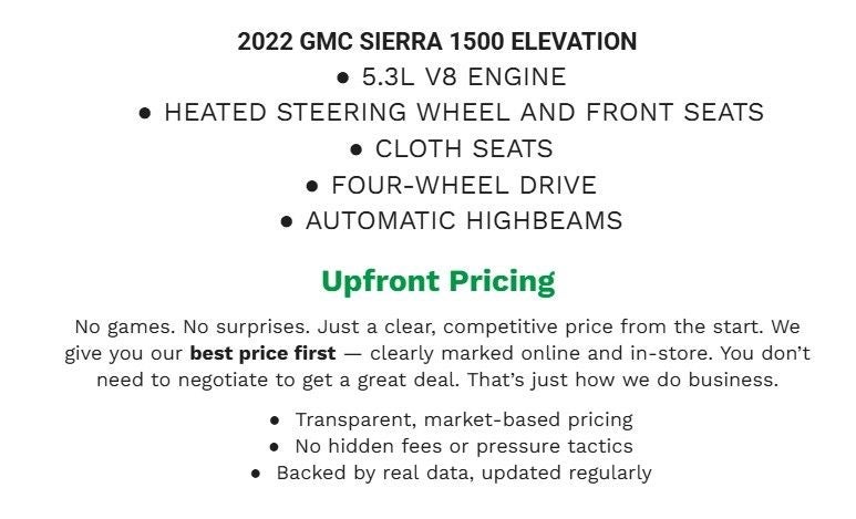 2022 GMC Sierra 1500 Elevation