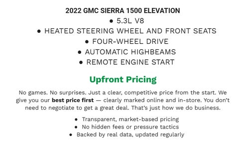 2022 GMC Sierra 1500 Elevation