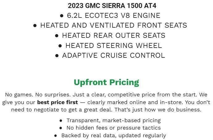 2023 GMC Sierra 1500 4WD Crew Cab 147 AT4