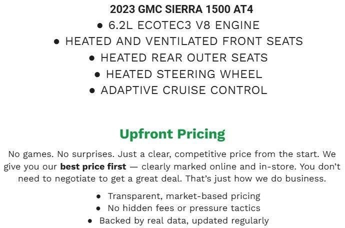 2023 GMC Sierra 1500 4WD Crew Cab 147 AT4