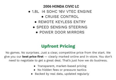 2006 Honda Civic Sdn LX AT