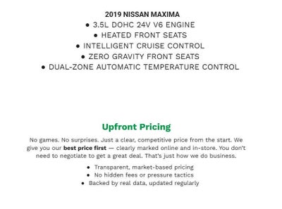 2019 Nissan Maxima SV 3.5L