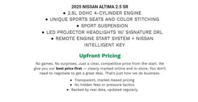 2025 Nissan Altima 2.5 SR