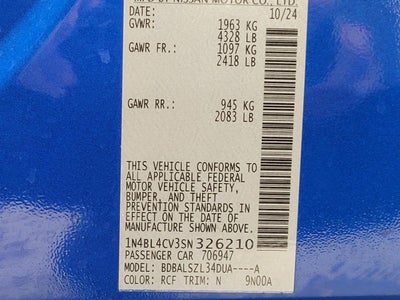 2025 Nissan Altima 2.5 SR