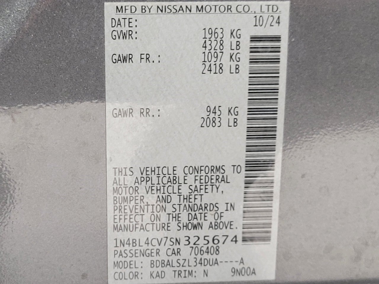 2025 Nissan Altima 2.5 SR