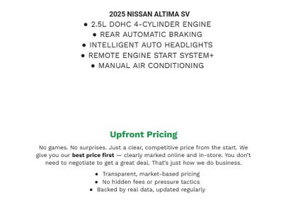 2025 Nissan Altima SV FWD