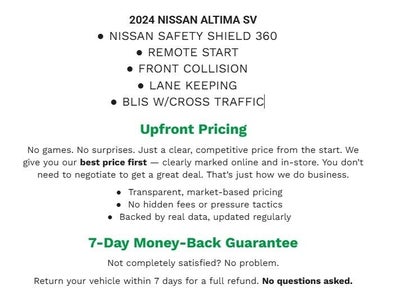 2024 Nissan Altima 2.5 SV