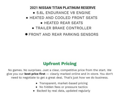 2021 Nissan Titan 4x4 Crew Cab Platinum Reserve