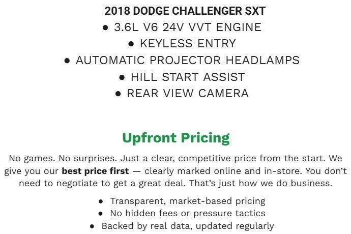 2018 Dodge Challenger SXT RWD