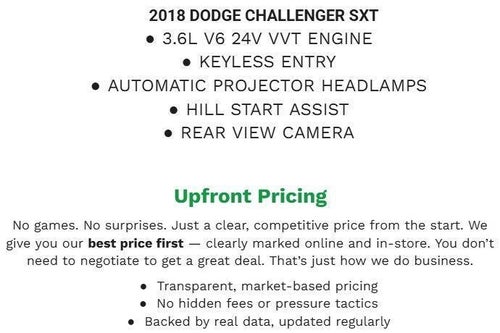 2018 Dodge Challenger SXT RWD