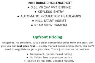 2018 Dodge Challenger SXT RWD