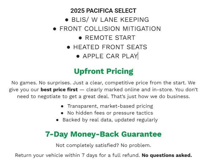 2025 Chrysler Pacifica Select