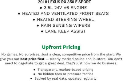 2018 Lexus RX RX 350 F Sport AWD