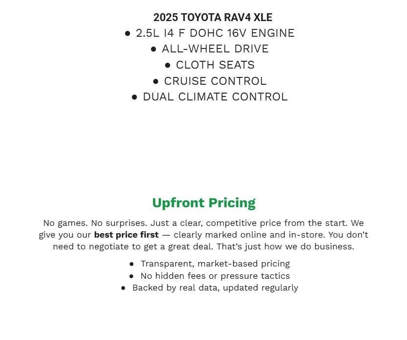 2025 Toyota RAV4 XLE AWD