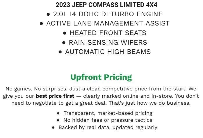 2023 Jeep Compass Limited 4x4