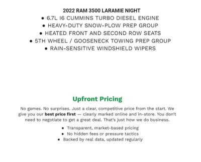 2022 RAM 3500 Laramie 4x4 Crew Cab 6'4 Box