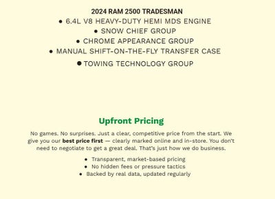 2024 RAM 2500 Tradesman 4x4 Crew Cab 6'4 Box