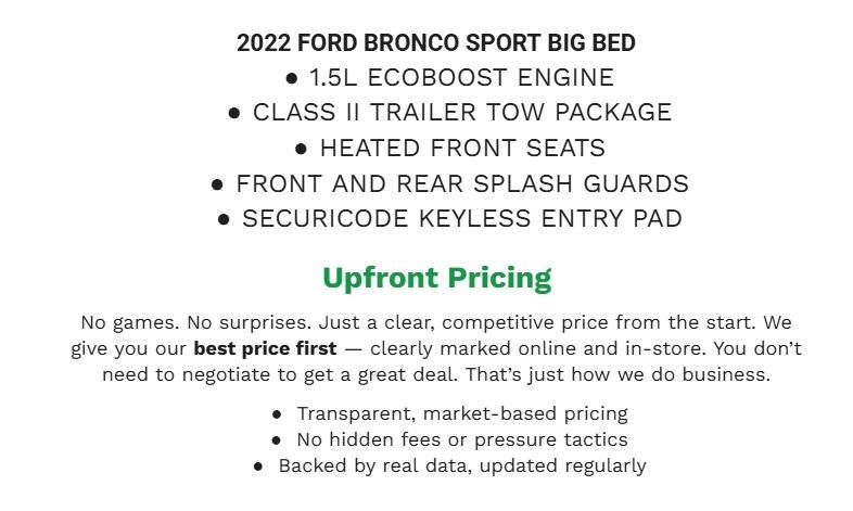 2022 Ford Bronco Sport Big Bend