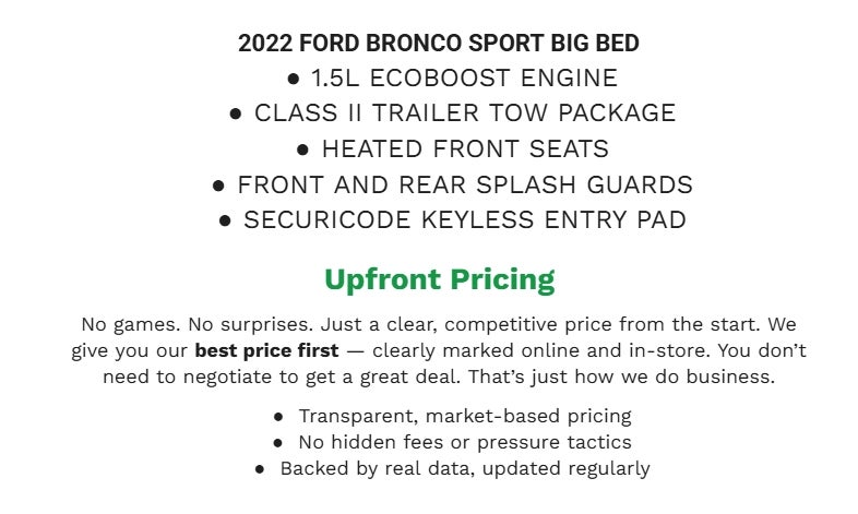 2022 Ford Bronco Sport Big Bend