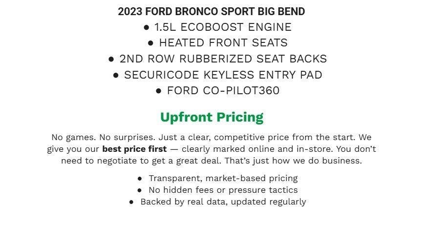 2023 Ford Bronco Sport Big Bend