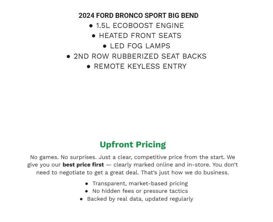 2024 Ford Bronco Sport Big Bend 4x4