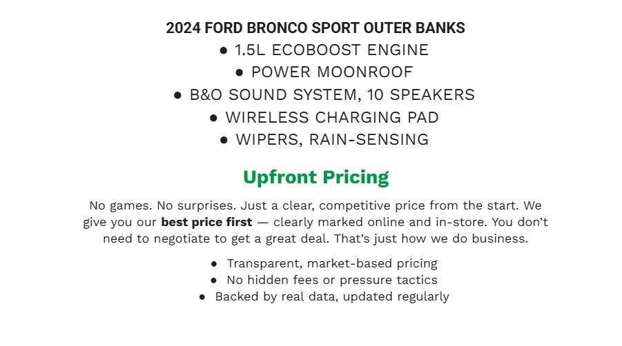 2024 Ford Bronco Sport Outer Banks