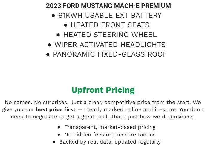 2023 Ford Mustang Mach-E Premium AWD