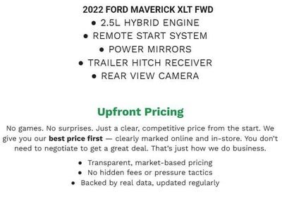2022 Ford Maverick XLT FWD SuperCrew