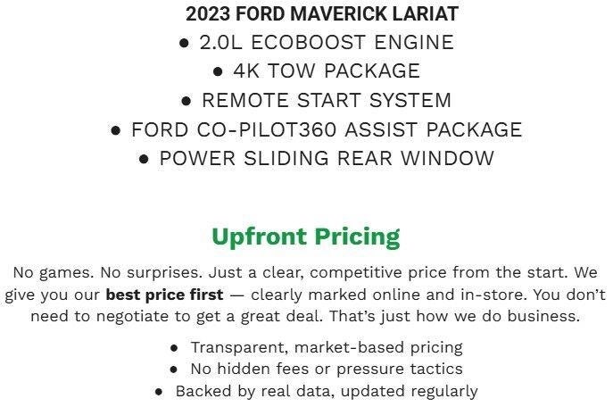 2023 Ford Maverick Lariat AWD SuperCrew