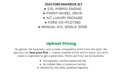 2024 Ford Maverick XLT FWD SuperCrew